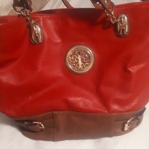 Red and Brown authentic leather purse!